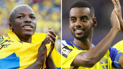 Moises Caicedo and Alexander Isak