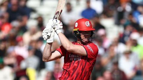 Keaton Jennings batting for Lancashire