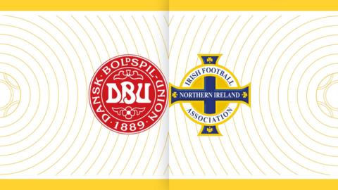 Denmark v Northern Ireland team badges
