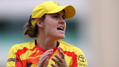 Nat Sciver-Brunt playing for Trent Rockets