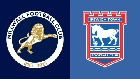 Millwall and Ipswich Town club badges