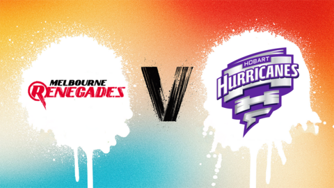 Melbourne Renegades v Hobart Hurricanes badge graphic