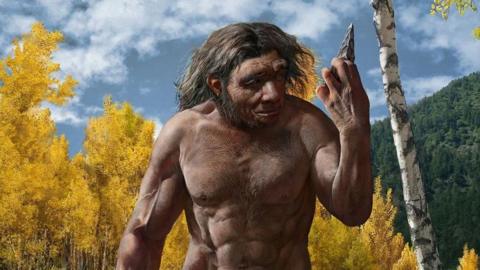 An artist's impression depicts how Dragon Man might have looked. 