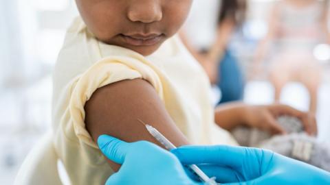 Picture of a child receiving a vaccination