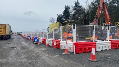 Work at Blyth Bebside station