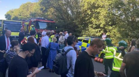 Emergency services in attendance