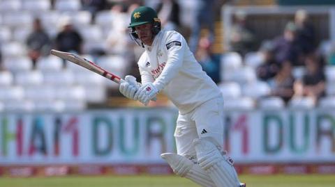 Kyle Verreynne bats during the first day of the Rothesay County Championship match between Durham and Nottinghamshire at the Seat Unique Riverside.