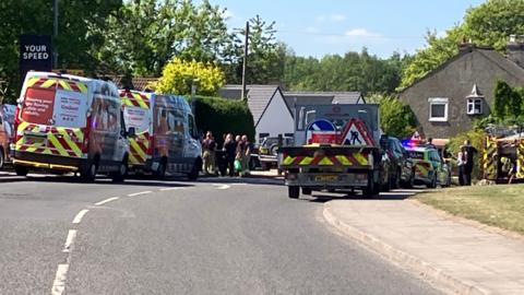 Police and Cadent staff in Sutton-in-Ashfield