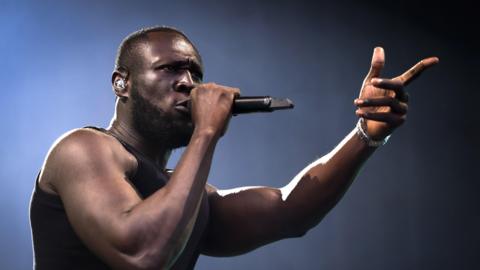 Stormzy performs on the main stage at the Gurtenfestival in Bern, Switzerland