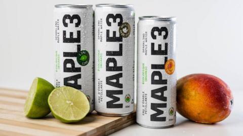 Cans of Maple3 maple water