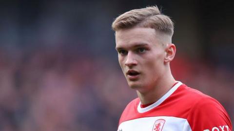 Marcus Forss in Middlesbrough kit.