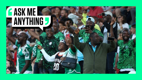 Nigeria fans watch their country play