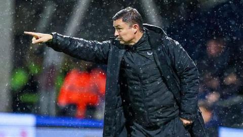 Paul Heckingbottom points from the sideline