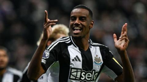 Newcastle's Alexander Isak celebrates