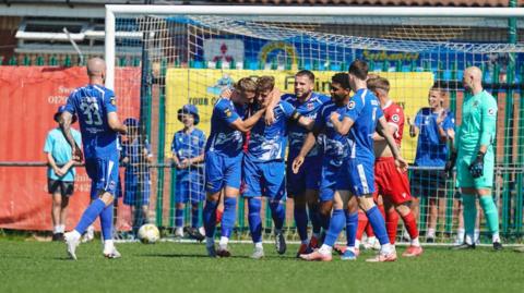 Penybont players celebrate