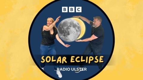 Vinny and Cate hug a fake eclipse