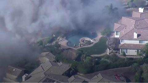 Smoke seen over homes in West Hills