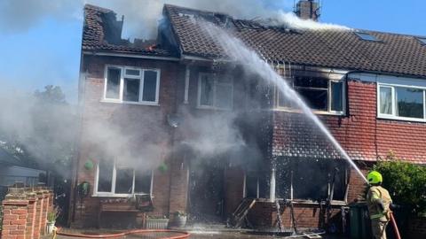 Crews tackle fire in Ongar