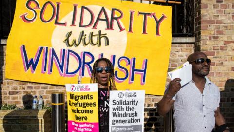 A Windrush solidarity demonstration