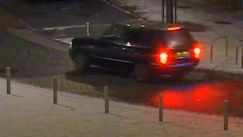 CCTV of a range rover