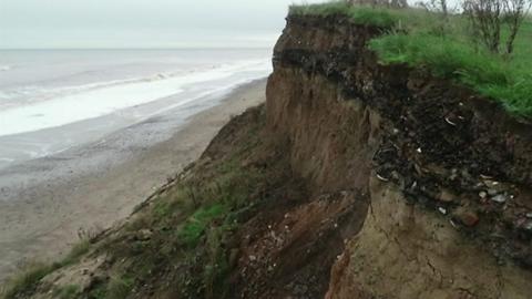 Withernsea cliff