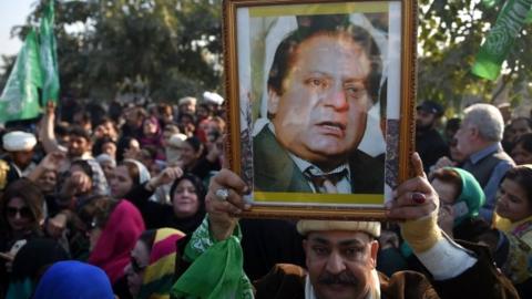 Sharif supporters in Islamabad