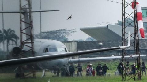 Argentine plane on runway in Guayaquil, 19 Jan 24