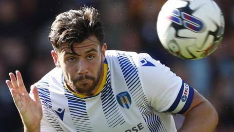 Connor Hall playing for Colchester United