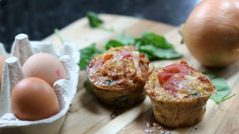 Spinach and onion frittata