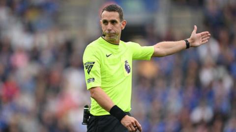 David Coote refereeing a Premier League match