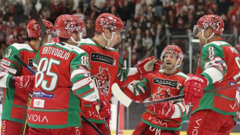 Cardiff Devils celebrate