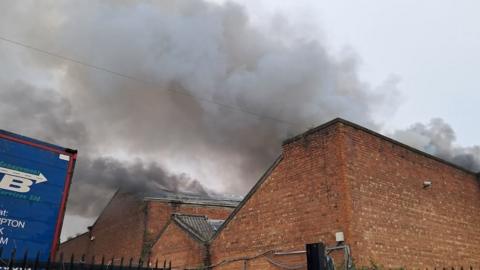 Industrial unit fire in Hockley, Birmingham