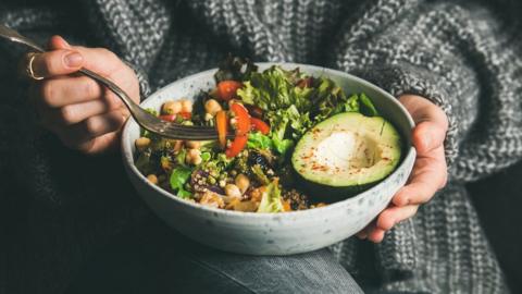 Bowl of vegan food