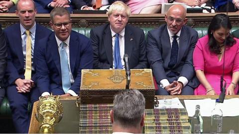 Boris Johnson in the House of Commons