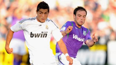 Cristiano Ronaldo during his Real Madrid debut