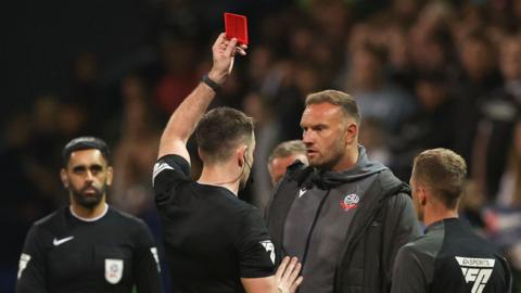 Bolton Wanderers boss Ian Evatt was sent off in the second half of their victory over Fleetwood Town