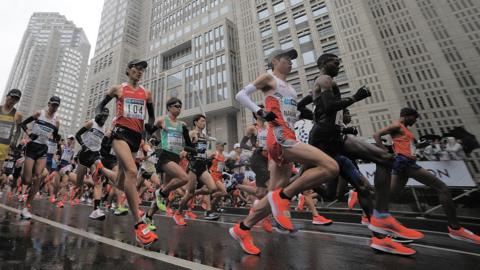 Runners in the 2019 Tokyo Marathon