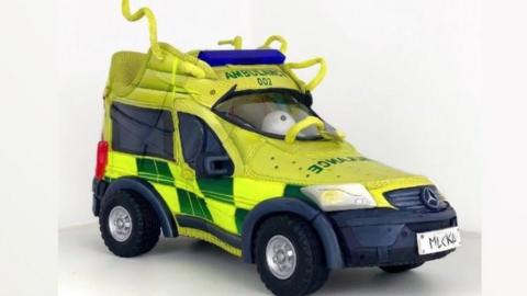 A trainer which has been designed into an ambulance