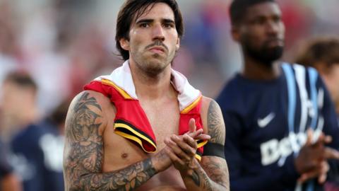 Sandro Tonali looking sad