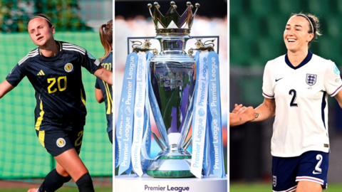 Martha Thomas, the Premier League trophy and Lucy Bronze