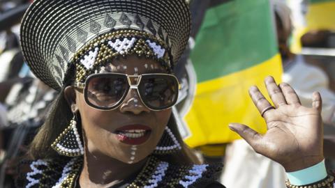 An ANC supporter in Soweto, South Africa - 25 May 2024