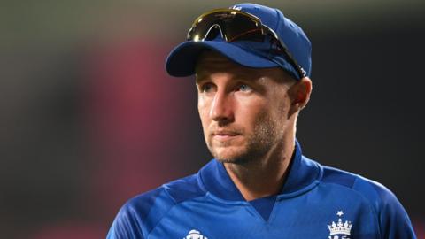 England's Joe Root looks on during their World Cup defeat by Sri Lanka