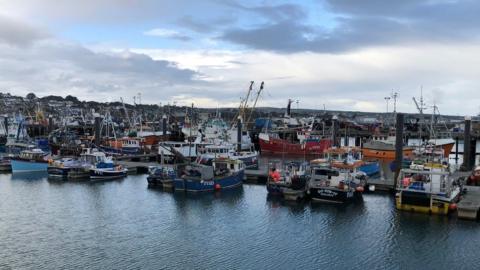 Newlyn Harbour, in Cornwall