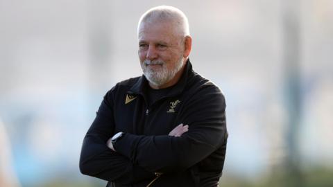 Warren Gatland in Nice with his arms folded