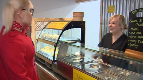 Julie Fletcher, who founded Middlesbrough shop Pie Jackers is concerned about her high rates bill.