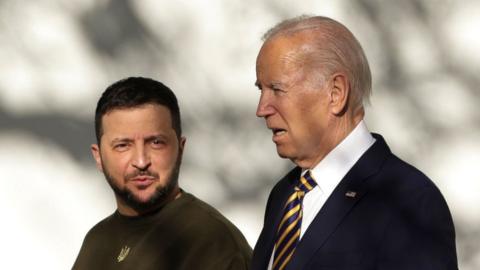 Zelensky and Biden at the White House