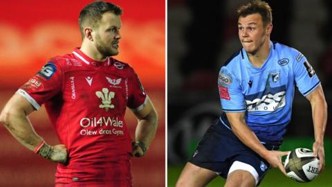 Scarlet's Steff Hughes and Cardiff Blues' Jarrod Evans