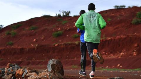 Runners in Iten in Kenya