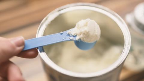 A spoonful of formula powder