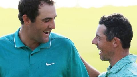 Scottie Scheffler and Rory McIlroy at the Tour Championship